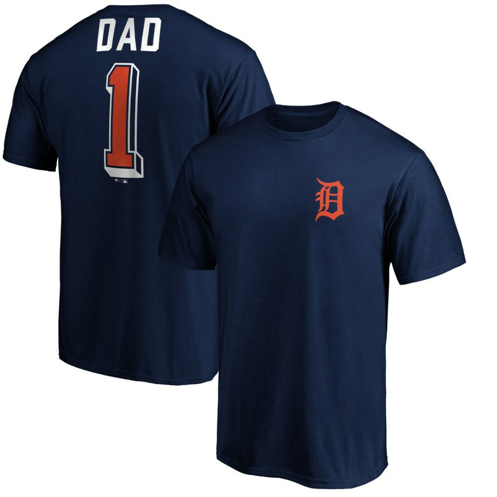 Detroit Tigers Number One Dad T-Shirt - MLB T-shirts