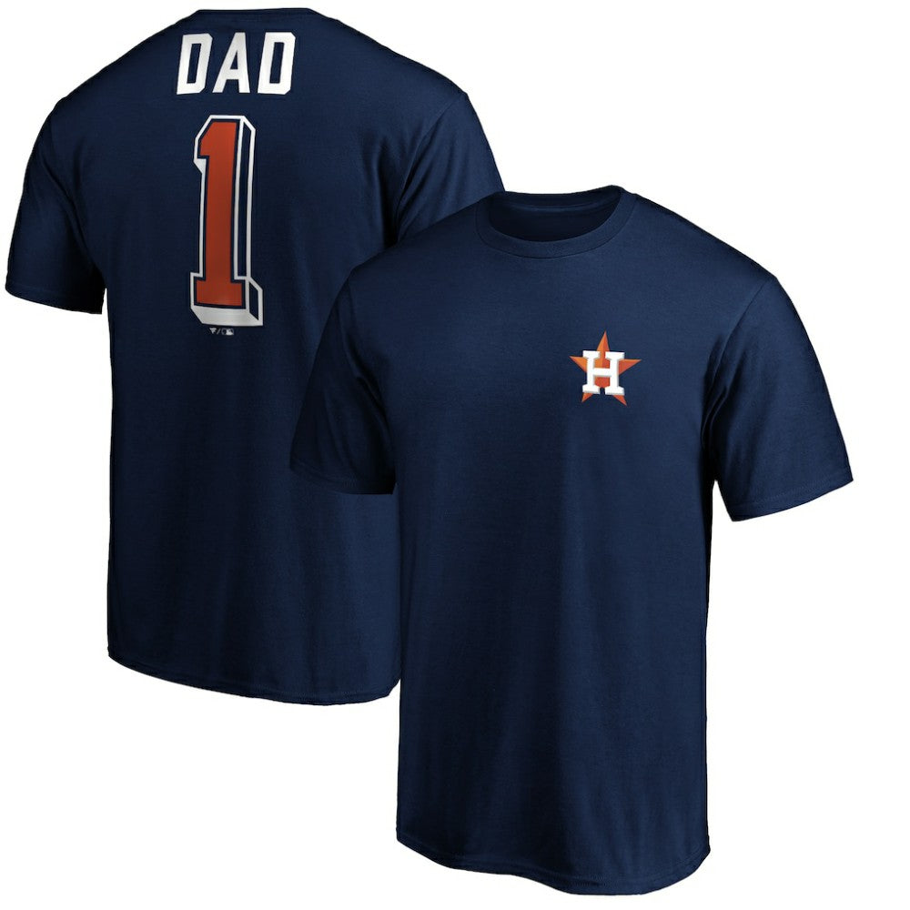 Houston Astros Number One Dad T-Shirt - MLB T-shirts