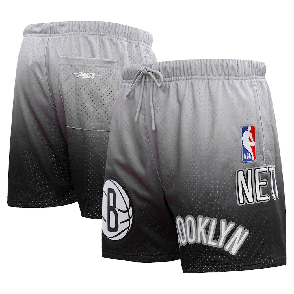 Black/Gray Brooklyn Nets Pro Standard Ombre Mesh Shorts | NBA