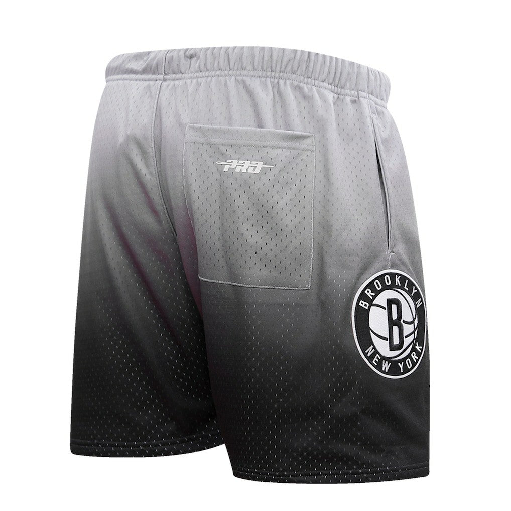 Black/Gray Brooklyn Nets Pro Standard Ombre Mesh Shorts | NBA
