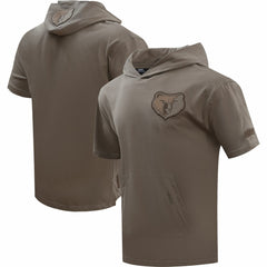 Brown Memphis Grizzlies Pro Standard Neutrals Short Sleeve Pullover Hoodie | NBA
