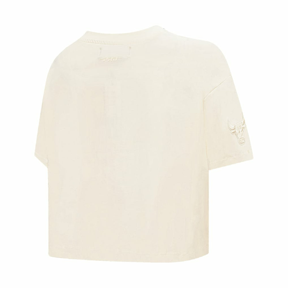 Cream Chicago Bulls Pro Standard Women's Neutral Boxy Crop T-Shirt sale | NBA