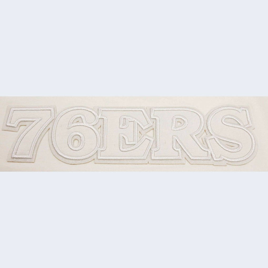 Cream Philadelphia 76ers Pro Standard Women's Neutral Boxy Crop T-Shirt | NBA