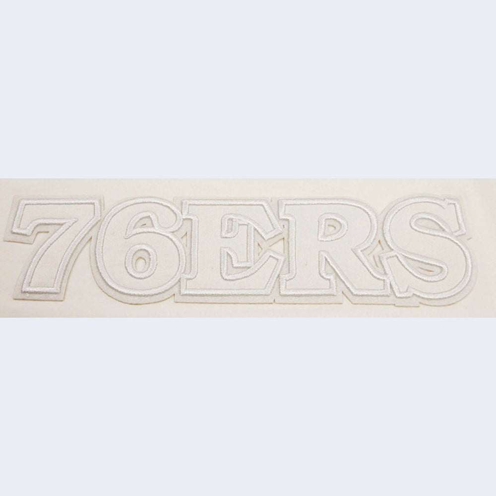Cream Philadelphia 76ers Pro Standard Women's Neutral Boxy Crop T-Shirt | NBA
