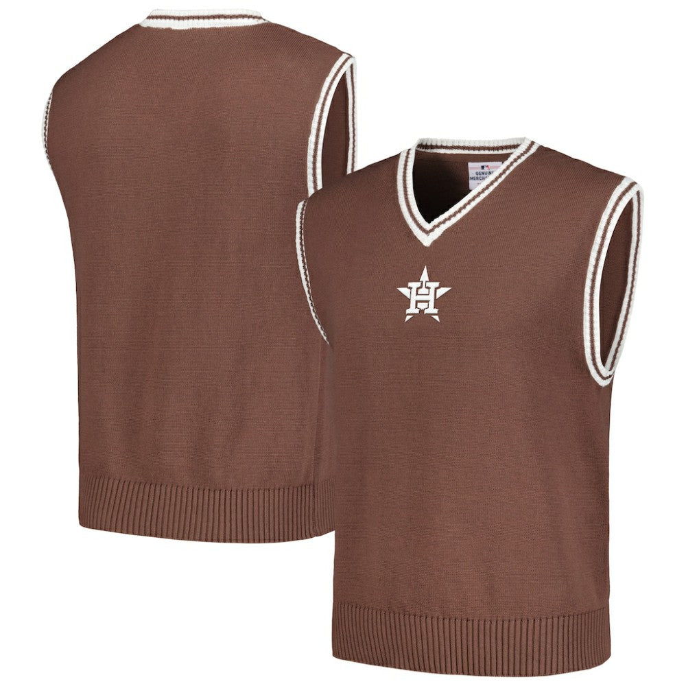 Houston Astros PLEASURES Knit V-Neck Pullover Sweater Vest - MLB Pullover