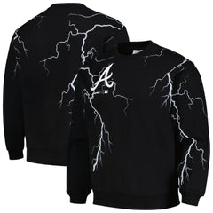 Atlanta Braves PLEASURES Lightning Crewneck Pullover Sweatshirt - MLB Pullover