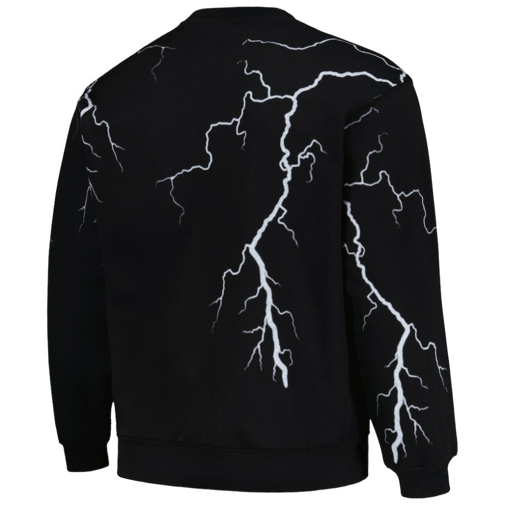 Atlanta Braves PLEASURES Lightning Crewneck Pullover Sweatshirt - MLB Pullover