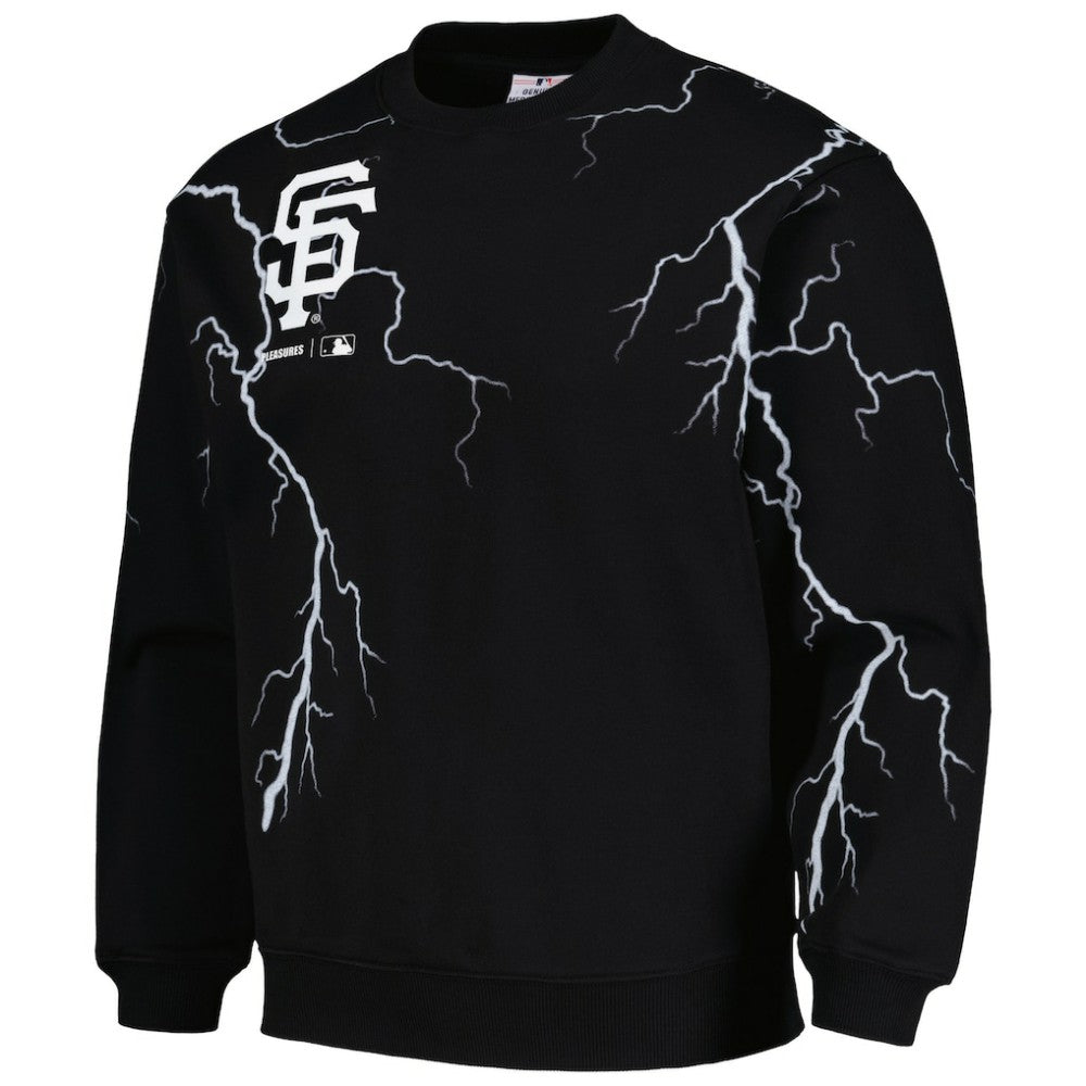 San Francisco Giants PLEASURES Lightning Crewneck Pullover Sweatshirt - MLB Pullover