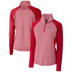 Boston Red Sox Cutter & Buck Women's Americana Logo Forge Tonal Stripe Stretch Half-Zip Pullover Top - MLB Pullover