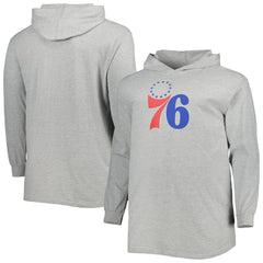 Heather Gray Philadelphia 76ers Big & Tall Pullover Hoodie | NBA