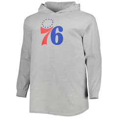 Heather Gray Philadelphia 76ers Big & Tall Pullover Hoodie | NBA