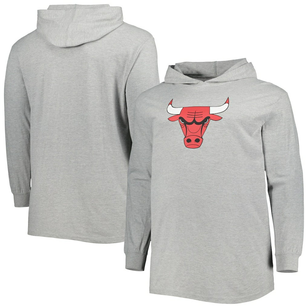 Heather Gray Chicago Bulls Big & Tall Pullover Hoodie | NBA