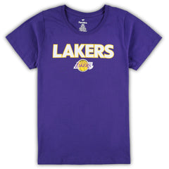 Purple/Heather Gray Los Angeles Lakers Women's Plus Size T-Shirt & Shorts Combo Set | NBA