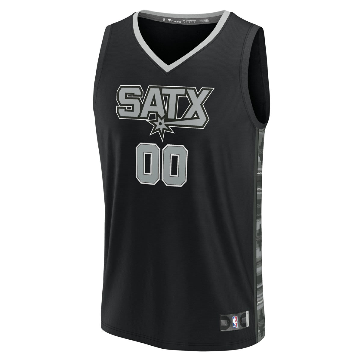 Black San Antonio Spurs Fast Break Custom Replica Jersey | NBA