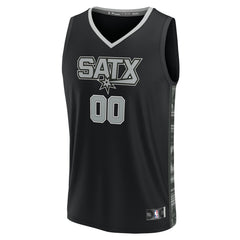 Black San Antonio Spurs Fast Break Custom Replica Jersey | NBA