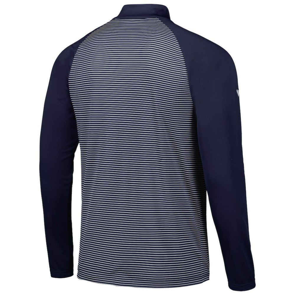 Boston Red Sox Levelwear Charter Striped Raglan Quarter-Zip Top - MLB Tops
