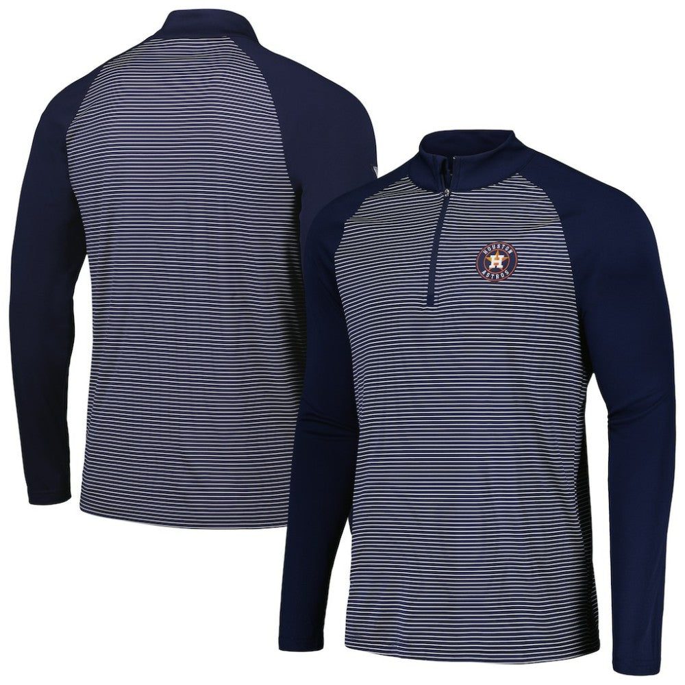 Houston Astros Levelwear Charter Striped Raglan Quarter-Zip Top - MLB Tops