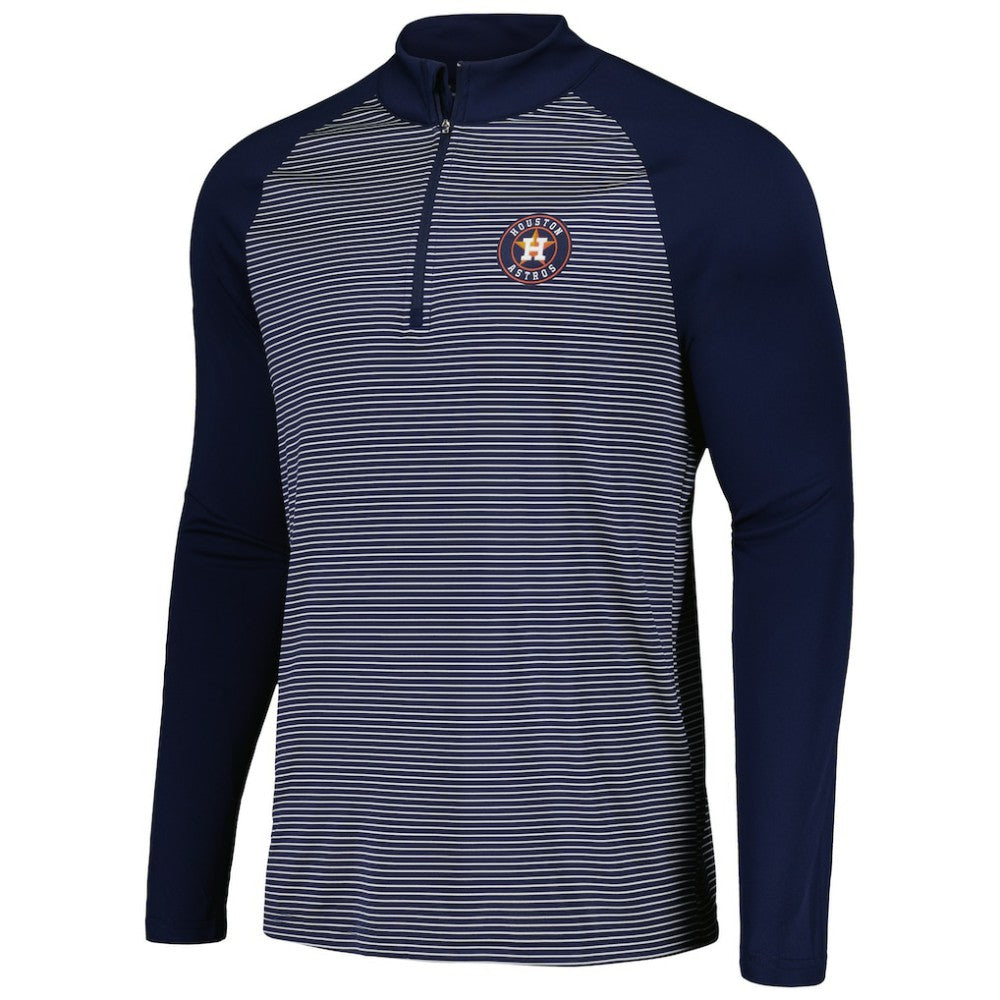 Houston Astros Levelwear Charter Striped Raglan Quarter-Zip Top - MLB Tops