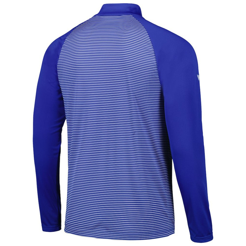 Chicago Cubs Levelwear Charter Striped Raglan Quarter-Zip Top - MLB Tops