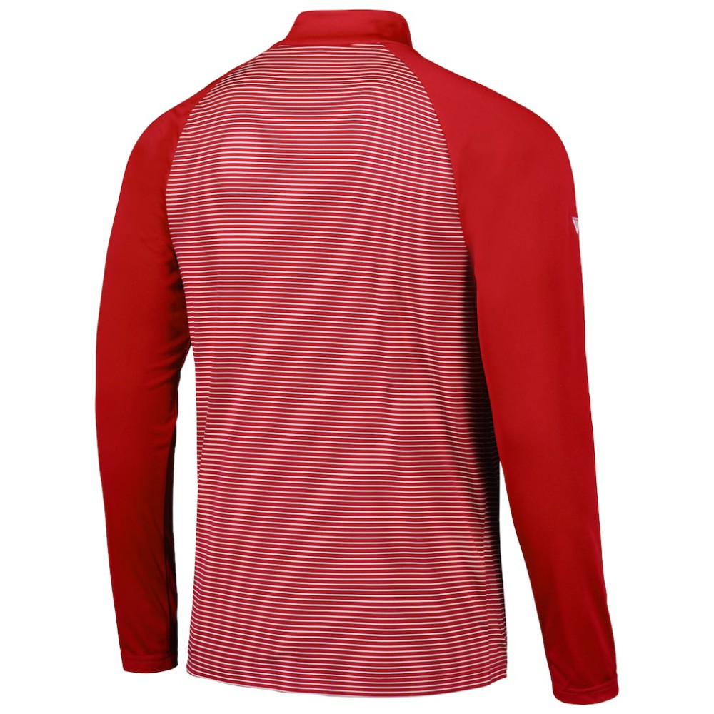 St. Louis Cardinals Levelwear Charter Striped Raglan Quarter-Zip Top - MLB Tops