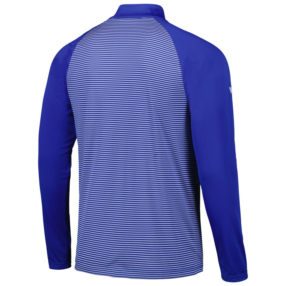 Los Angeles Dodgers Levelwear Charter Striped Raglan Quarter-Zip Top - MLB Tops
