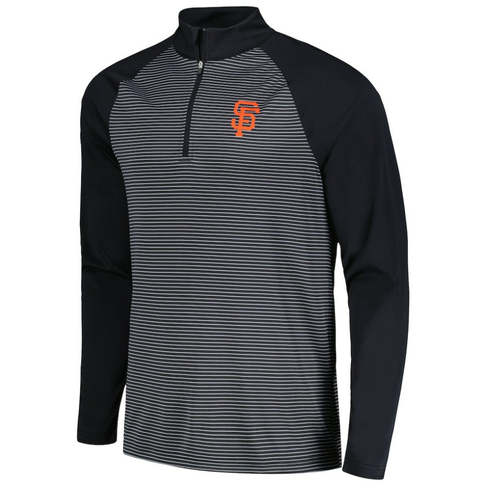 San Francisco Giants Levelwear Charter Striped Raglan Quarter-Zip Top - MLB Tops