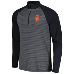 San Francisco Giants Levelwear Charter Striped Raglan Quarter-Zip Top - MLB Tops