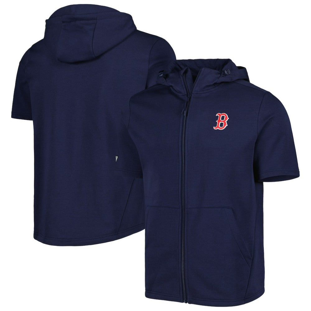 Boston Red Sox Levelwear Recruit Full-Zip Short Sleeve Hoodie - MLB Hoodies