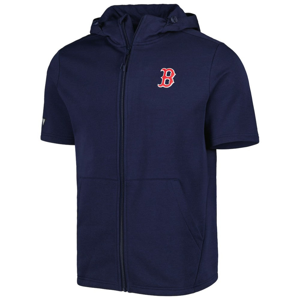 Boston Red Sox Levelwear Recruit Full-Zip Short Sleeve Hoodie - MLB Hoodies