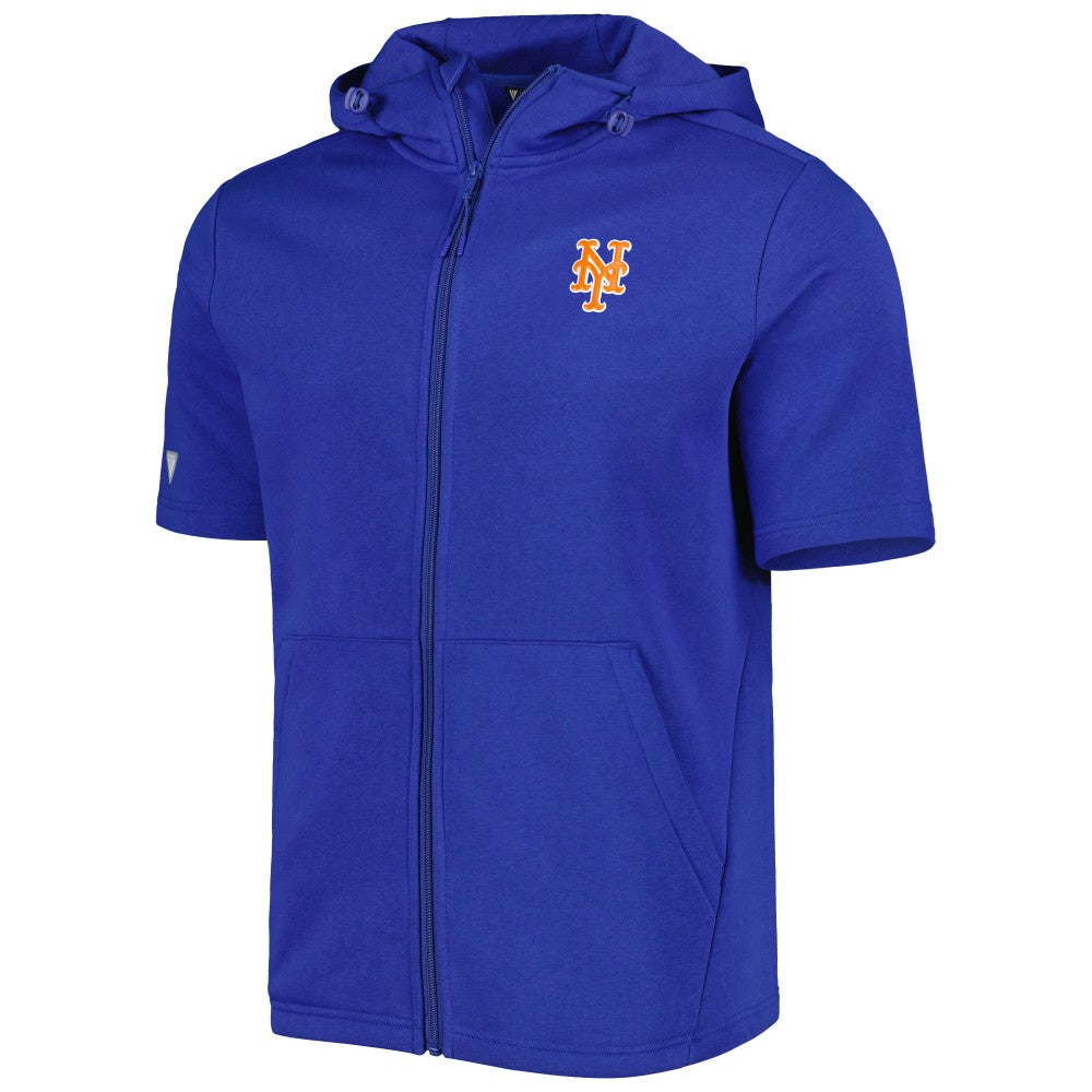 New York Mets Levelwear Recruit Full-Zip Short Sleeve Hoodie - MLB Hoodies