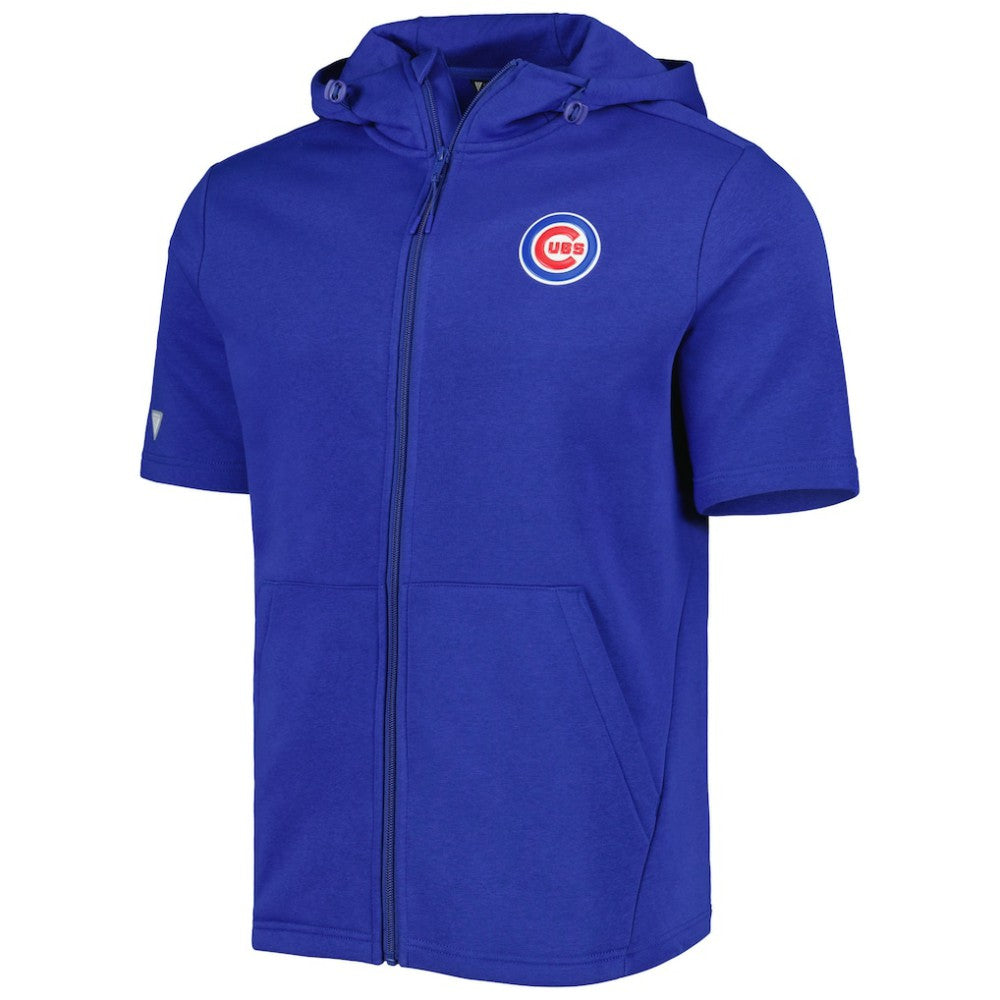 Chicago Cubs Levelwear Recruit Full-Zip Short Sleeve Hoodie - MLB Hoodies