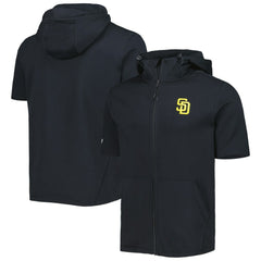 San Diego Padres Levelwear Recruit Full-Zip Short Sleeve Hoodie - MLB Hoodies