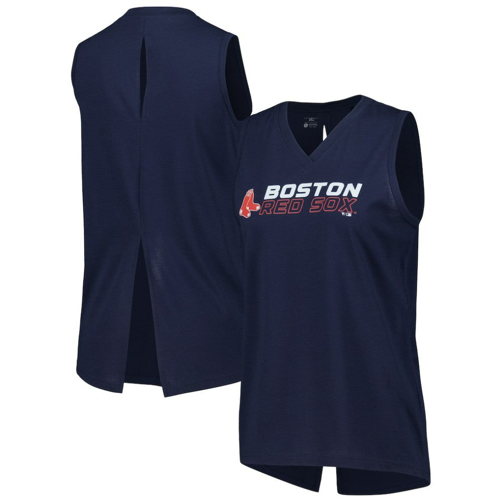 Boston Red Sox Levelwear Women's Paisley Chase V-Neck Tank Top - MLB Tanks