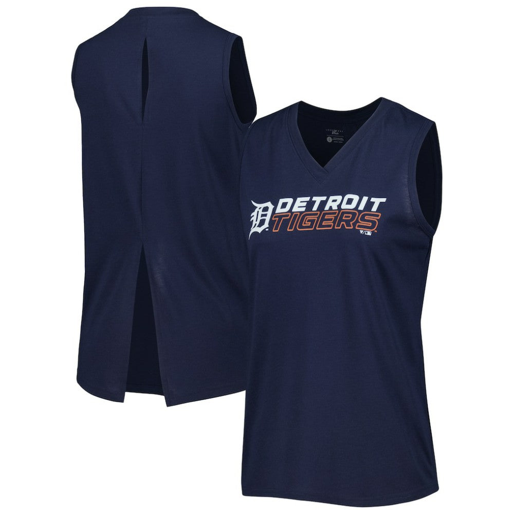 Detroit Tigers Levelwear Women's Paisley Chase V-Neck Tank Top - MLB Tanks