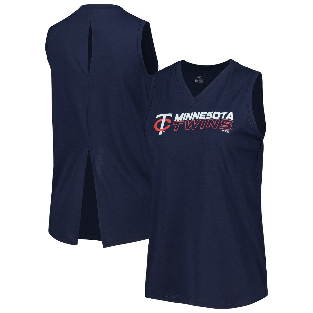 Minnesota Twins Levelwear Women's Paisley Chase V-Neck Tank Top - MLB Tanks