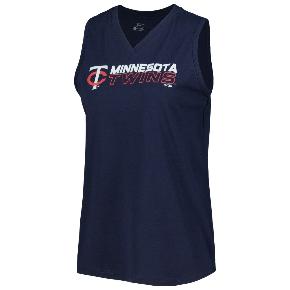 Minnesota Twins Levelwear Women's Paisley Chase V-Neck Tank Top - MLB Tanks