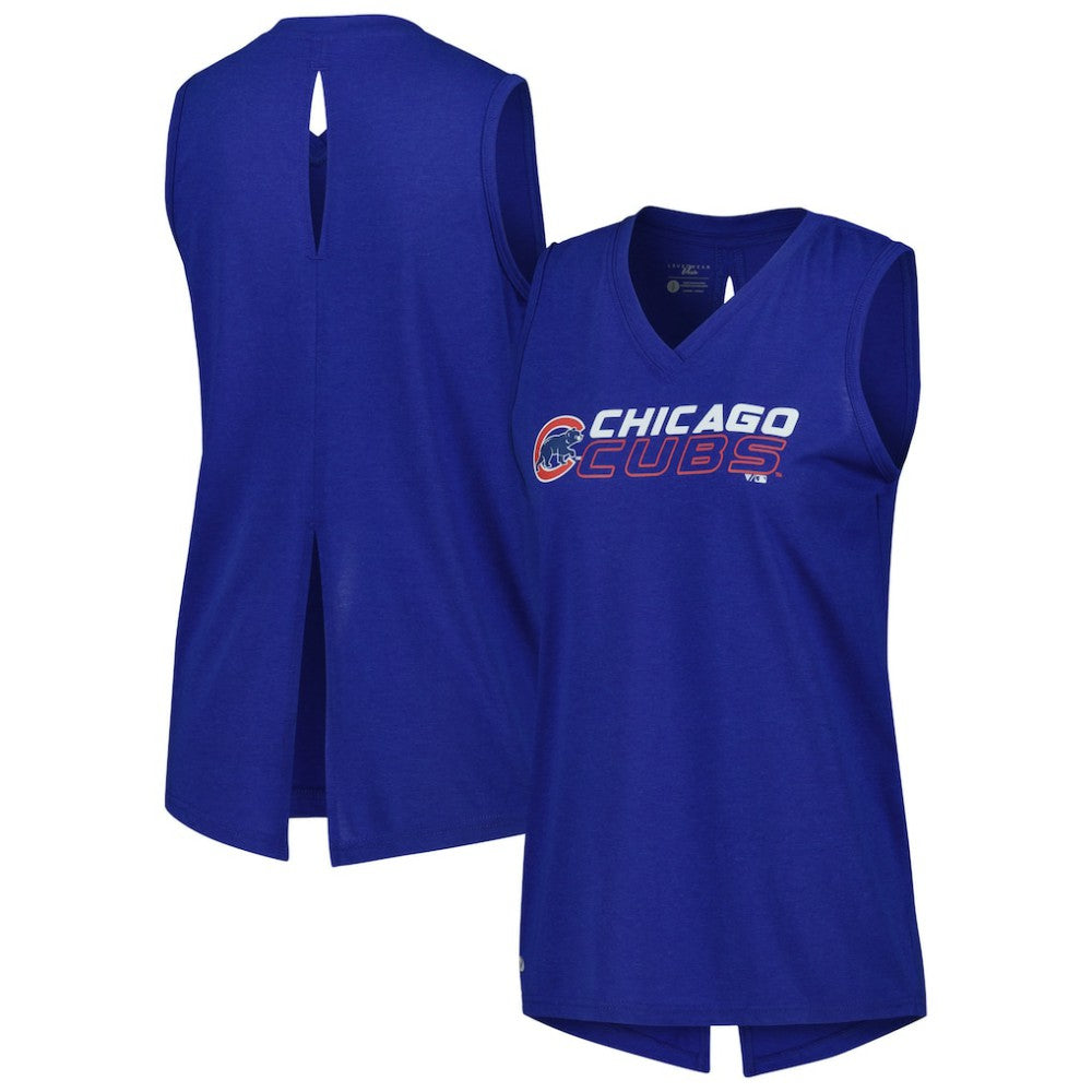 Chicago Cubs Levelwear Women's Paisley Chase V-Neck Tank Top - MLB Tanks