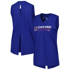 Chicago Cubs Levelwear Women's Paisley Chase V-Neck Tank Top - MLB Tanks