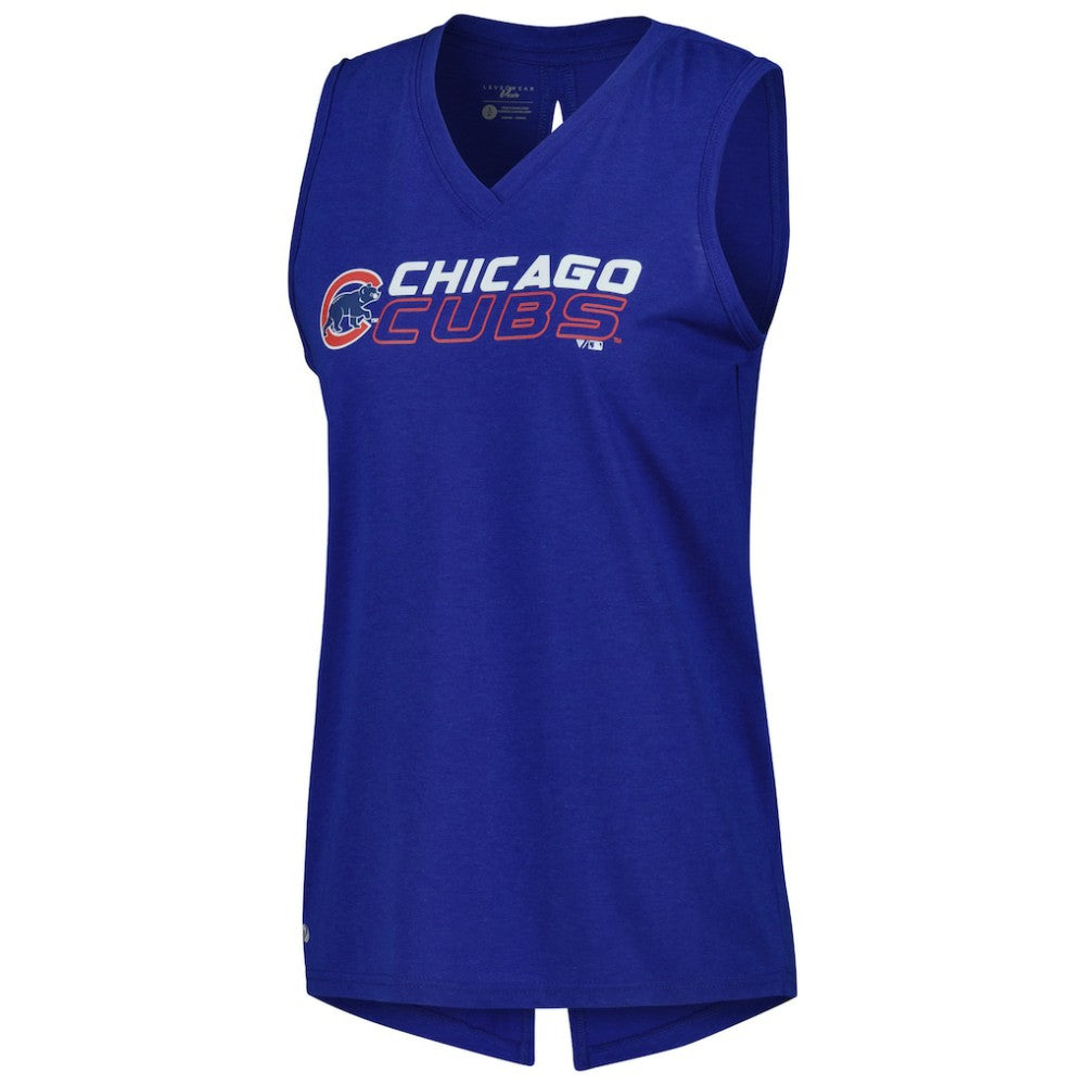 Chicago Cubs Levelwear Women's Paisley Chase V-Neck Tank Top - MLB Tanks