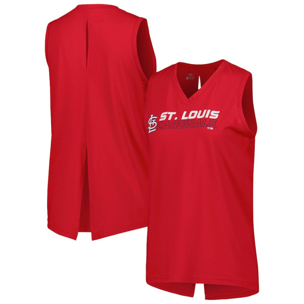 St. Louis Cardinals Levelwear Women's Paisley Chase V-Neck Tank Top - MLB Tanks