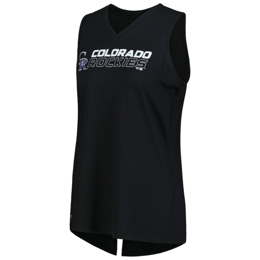Colorado Rockies Levelwear Women's Paisley Chase V-Neck Tank Top - MLB Tanks