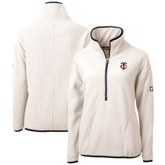 Minnesota Twins Cutter & Buck Women's Cascade Eco Sherpa Half-Zip Pullover Jacket - MLB Jackets