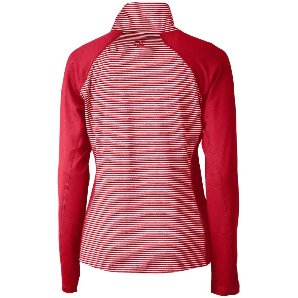 Minnesota Twins Cutter & Buck Women's DryTec Forge Tonal Stripe Stretch Half-Zip Top - MLB Tops