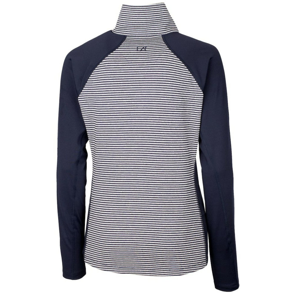 Minnesota Twins Cutter & Buck Women's DryTec Forge Tonal Stripe Stretch Half-Zip Top - MLB Tops