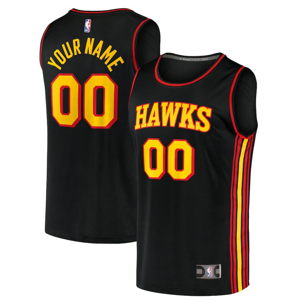 Black Atlanta Hawks Youth Fast Break Replica Custom Jersey | NBA