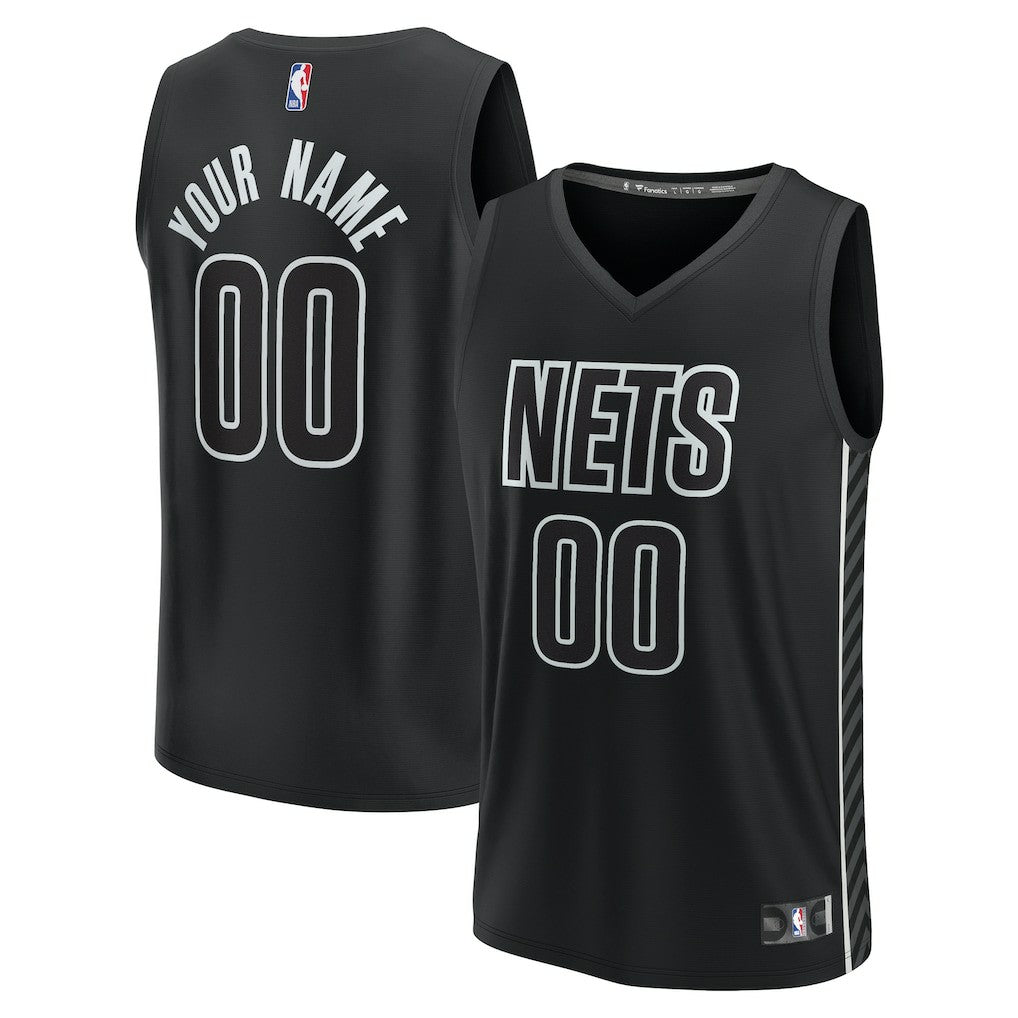 Black Brooklyn Nets Youth Fast Break Replica Custom Jersey | NBA
