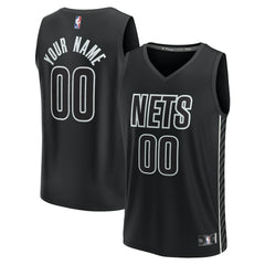 Black Brooklyn Nets Youth Fast Break Replica Custom Jersey | NBA