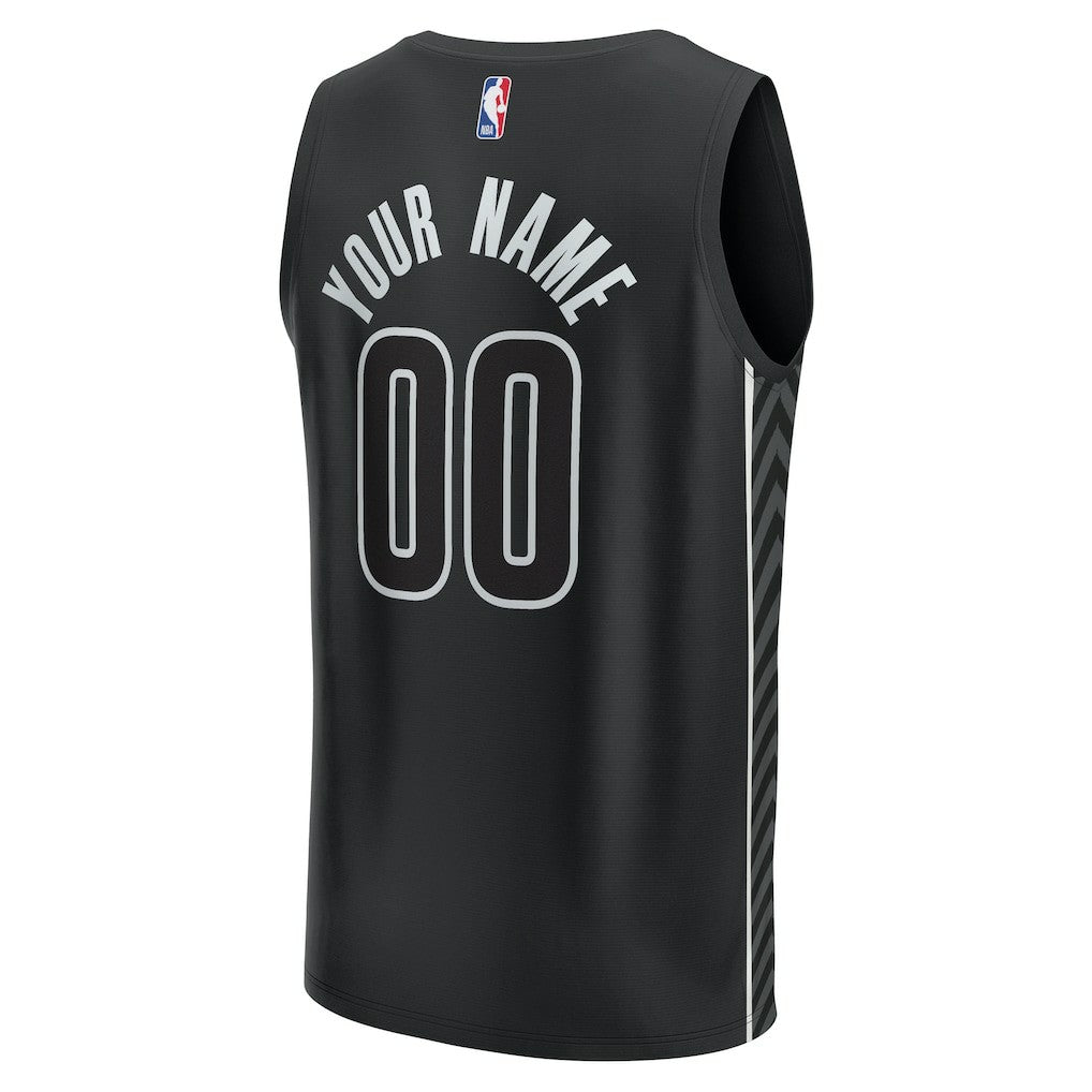 Black Brooklyn Nets Youth Fast Break Replica Custom Jersey | NBA