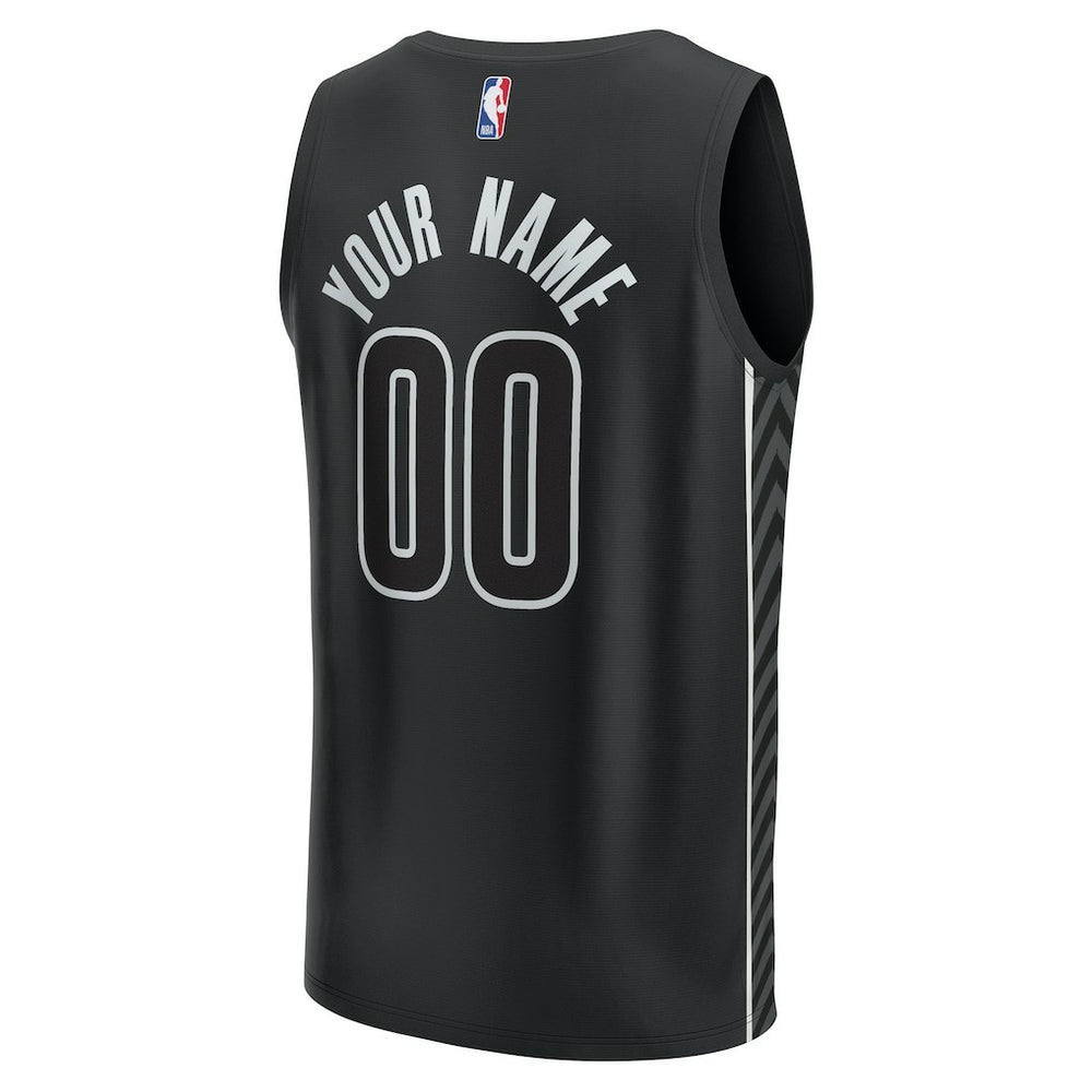 Black Brooklyn Nets Youth Fast Break Replica Custom Jersey | NBA