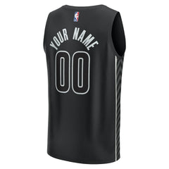 Black Brooklyn Nets Youth Fast Break Replica Custom Jersey | NBA